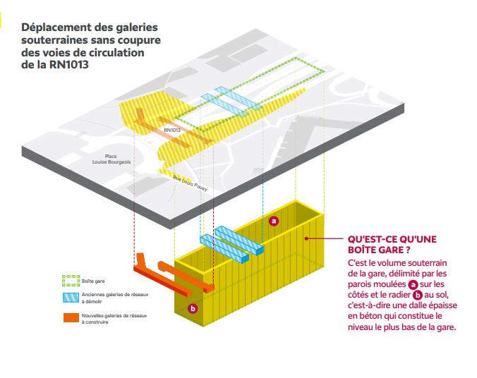 Plan de la gare de La Défense, ligne 15 Ouest