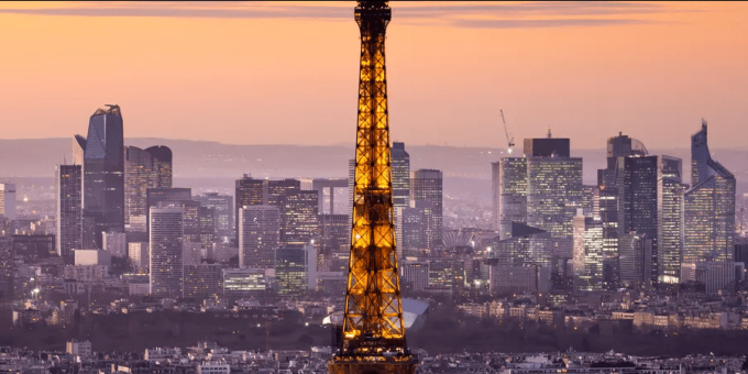 Skyline de La Défense du toit de la tour Montparnasse - 2023