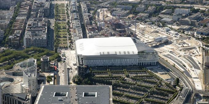 Paris La Défense Arena - vue du ciel - 2019 © PLD - Philippe Guignard